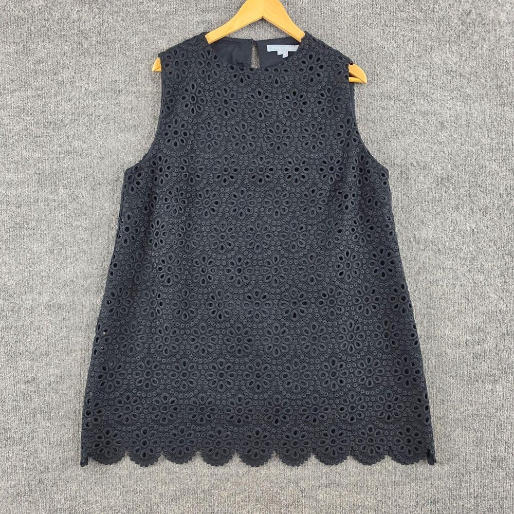 Hill House Dress XXL The Charlie Shift Mini Floral Eyelet Scallop Boho Summer